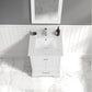 Copenhagen 24" Freestanding Bathroom Vanity With Countertop & Undermount Sink - Matte White