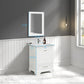 Copenhagen 24" Freestanding Bathroom Vanity With Countertop, Undermount Sink & Mirror - Matte White