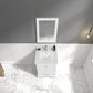 Copenhagen 24" Freestanding Bathroom Vanity With Countertop, Undermount Sink & Mirror - Matte White