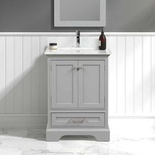 Copenhagen 24 Freestanding Bathroom Vanity With Countertop & Undermount Sink - Metal Grey