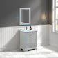 Copenhagen 24" Freestanding Bathroom Vanity With Countertop, Undermount Sink & Mirror - Metal Grey