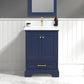 Copenhagen 24" Freestanding Bathroom Vanity With Countertop & Undermount Sink - Navy Blue