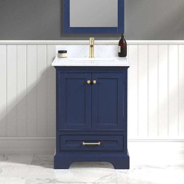 Copenhagen 24 Freestanding Bathroom Vanity With Countertop & Undermount Sink - Navy Blue