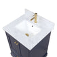 Copenhagen 24" Freestanding Bathroom Vanity With Countertop & Undermount Sink - Navy Blue