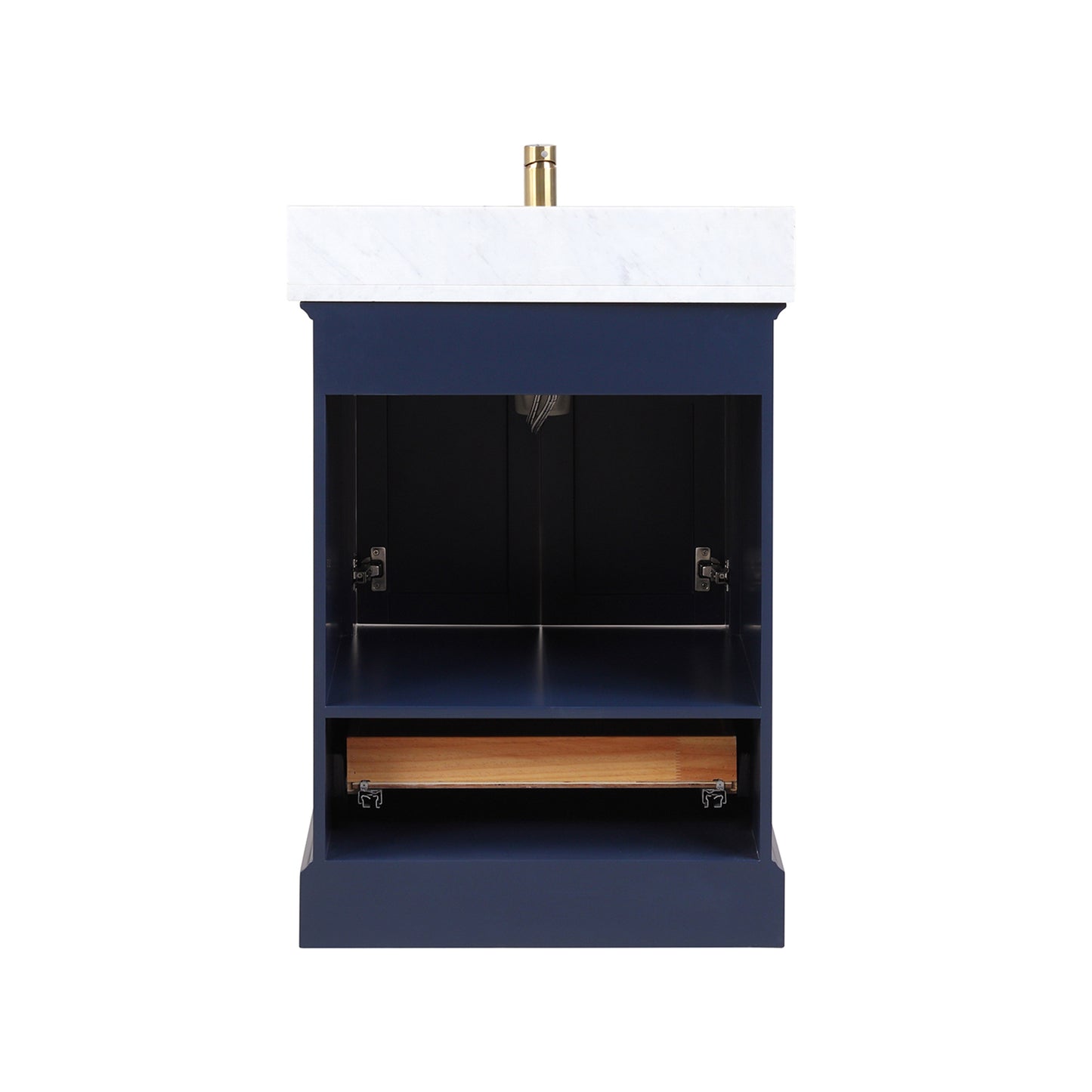 Copenhagen 24" Freestanding Bathroom Vanity With Countertop, Undermount Sink & Mirror - Navy Blue