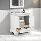 Copenhagen 30" Freestanding Bathroom Vanity With Countertop & Undermount Sink - Matte White