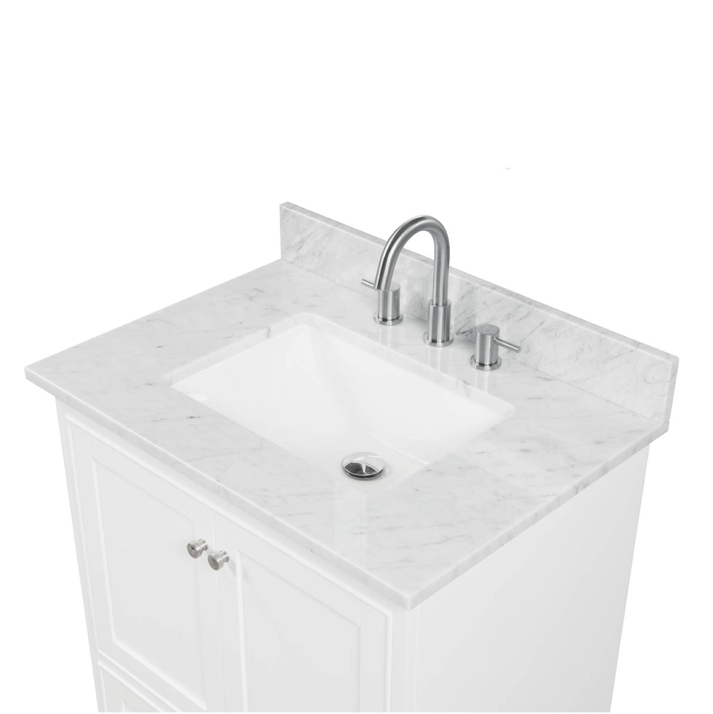 Copenhagen 30" Freestanding Bathroom Vanity With Countertop & Undermount Sink - Matte White