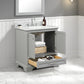 Copenhagen 30" Freestanding Bathroom Vanity With Countertop & Undermount Sink - Metal Grey