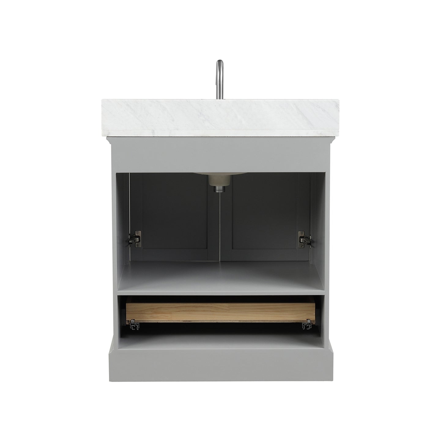 Copenhagen 30" Freestanding Bathroom Vanity With Countertop & Undermount Sink - Metal Grey