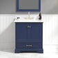 Copenhagen 30" Freestanding Bathroom Vanity With Countertop & Undermount Sink - Navy Blue