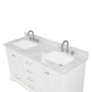 Copenhagen 60" Freestanding Bathroom Vanity With Carrara Marble Countertop & Undermount Ceramic Sink - Matte White