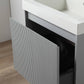 Positano 24" Floating Bathroom Vanity with Acrylic Sink - Light Grey
