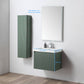 Positano 24" Floating Bathroom Vanity with Acrylic Sink - Aventurine Green