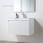 Positano 30" Floating Bathroom Vanity with Acrylic Sink - Matte White