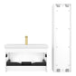 Positano 30" Floating Bathroom Vanity with Acrylic Sink & Side Cabinet - Matte White