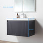 Positano 30" Floating Bathroom Vanity with Acrylic Sink - Night Blue