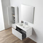 Positano 36" Floating Bathroom Vanity with Acrylic Sink & Side Cabinet - Matte White