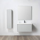 Positano 36" Floating Bathroom Vanity with Acrylic Sink & Side Cabinet - Light Grey