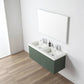 Positano 48" Floating Bathroom Vanity with Double Acrylic Sinks - Aventurine Green