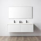 Positano 60" Floating Bathroom Vanity with Acrylic Sinks - Matte White