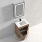 Hannover 24" Freestanding Bathroom Vanity with Ceramic Sink - Classic Oak