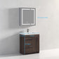 Hannover 30" Freestanding Bathroom Vanity with Acrylic Sink - Cali Walnut