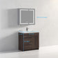 Hannover 36" Freestanding Bathroom Vanity with Acrylic Sink - Cali Walnut