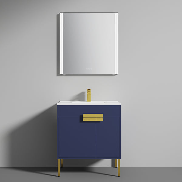Bari 30 Freestanding Bathroom Vanity with Sink - Navy Blue