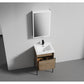 Turin 20" Freestanding Bathroom Vanity with Acrylic Sink - Classic Oak