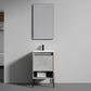 Turin 20" Freestanding Bathroom Vanity with Ceramic Sink - Plain Cement