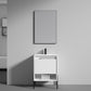 Turin 24" Freestanding Bathroom Vanity with Ceramic Sink - Matte White