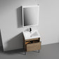 Turin 24" Freestanding Bathroom Vanity with Acrylic Sink - Classic Oak