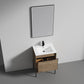 Turin 24" Freestanding Bathroom Vanity with Ceramic Sink - Classic Oak