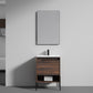 Turin 24" Freestanding Bathroom Vanity with Ceramic Sink - Cali Walnut