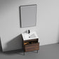 Turin 24" Freestanding Bathroom Vanity with Ceramic Sink - Cali Walnut