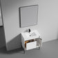 Turin 30" Freestanding Bathroom Vanity with Ceramic Sink - Matte White