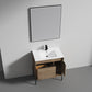 Turin 30" Freestanding Bathroom Vanity with Ceramic Sink - Classic Oak