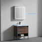 Turin 30" Freestanding Bathroom Vanity with Acrylic Sink - Cali Walnut