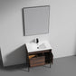 Turin 30" Freestanding Bathroom Vanity with Ceramic Sink - Cali Walnut