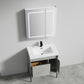 Turin 30" Freestanding Bathroom Vanity with Acrylic Sink - Plain Cement
