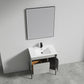 Turin 30" Freestanding Bathroom Vanity with Ceramic Sink - Plain Cement
