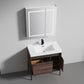 Turin 36" Freestanding Bathroom Vanity with Acrylic Sink - Cali Walnut