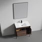 Turin Collection 36" Freestanding Bathroom Vanity with Ceramic Sink - Cali Walnut