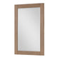 Ivy 24" Rectangular Bathroom Wood Framed Wall Mirror in Brown Pine