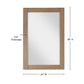 Ivy 24" Rectangular Bathroom Wood Framed Wall Mirror in Brown Pine