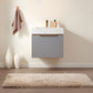 Alicante 24" Single Sink Bath Vanity in Grey with White Sintered Stone Top