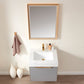 Alicante 24" Single Sink Bath Vanity in Grey with White Sintered Stone Top and Mirror