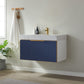 Alicante 36" Vanity in Classic Blue with White Sintered Stone Countertop and undermount sink Without Mirror