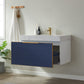 Alicante 36" Vanity in Classic Blue with White Sintered Stone Countertop and undermount sink Without Mirror