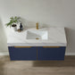 Alicante 48" Vanity in Classic Blue with White Sintered Stone Countertop and undermount sink Without Mirror